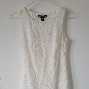 American Living white lace shift dress